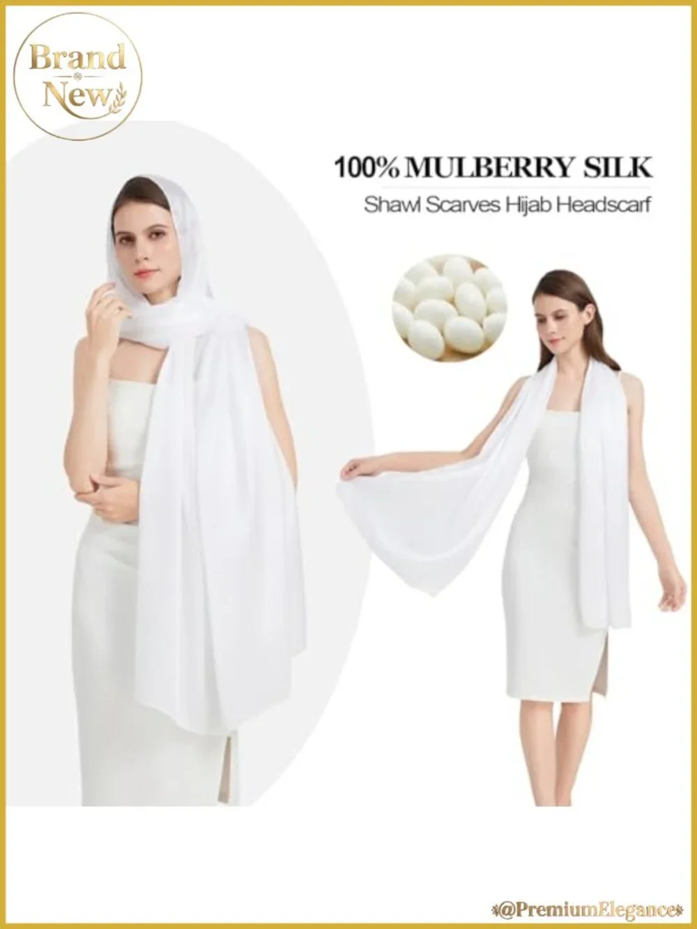 100% Mulberry Silk Scarf Large Long Neck Scarf Travel Wrap Shawl